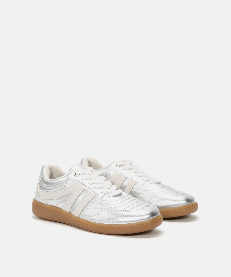 Zapatillas casual retro metalizadas image number null